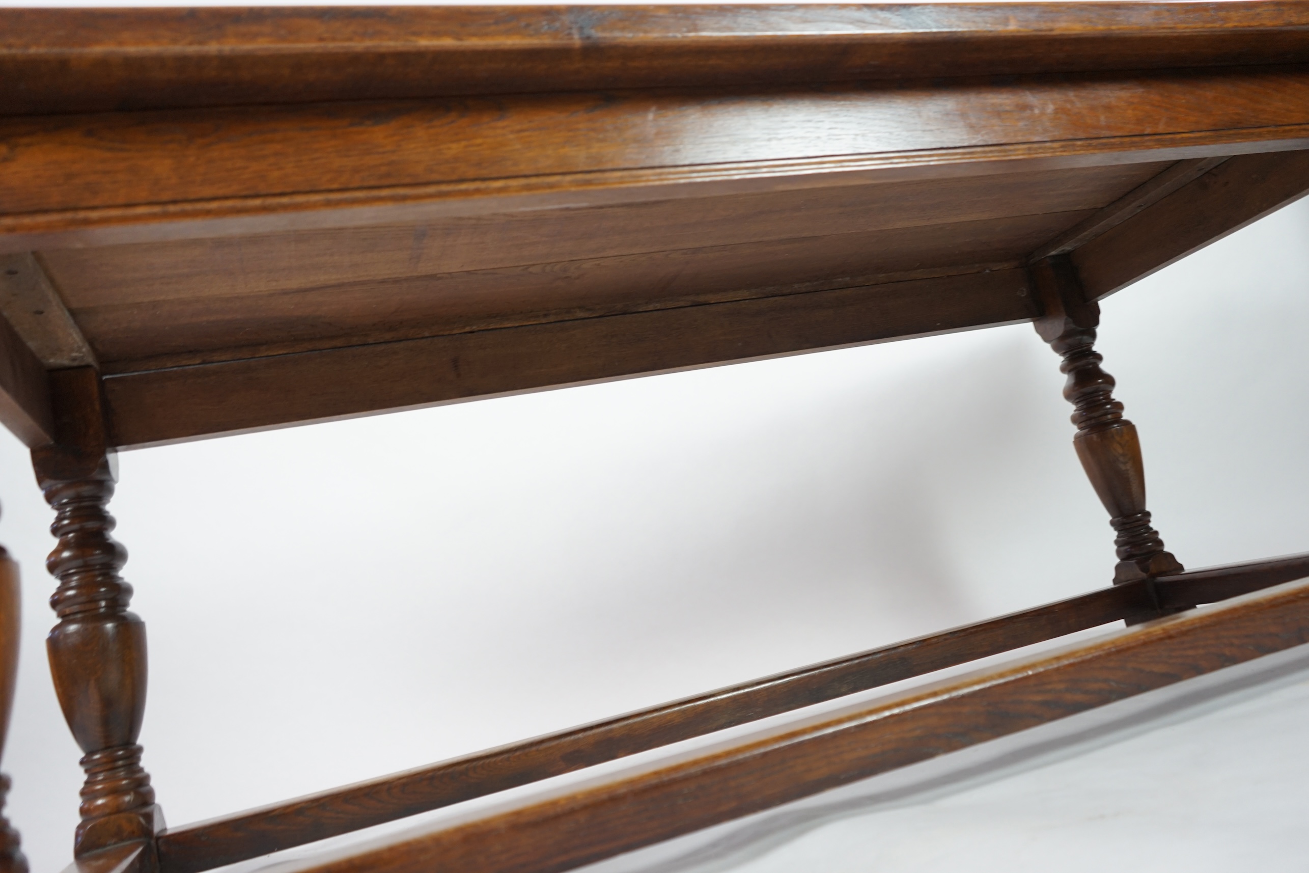 A 17th century style oak refectory table